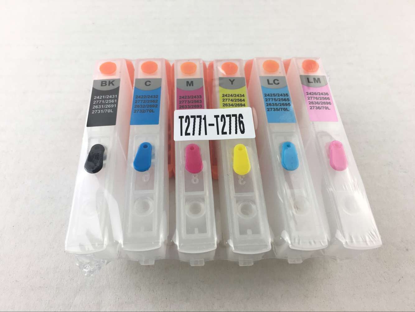 Refillable ink cartridges for Epson T2771-6