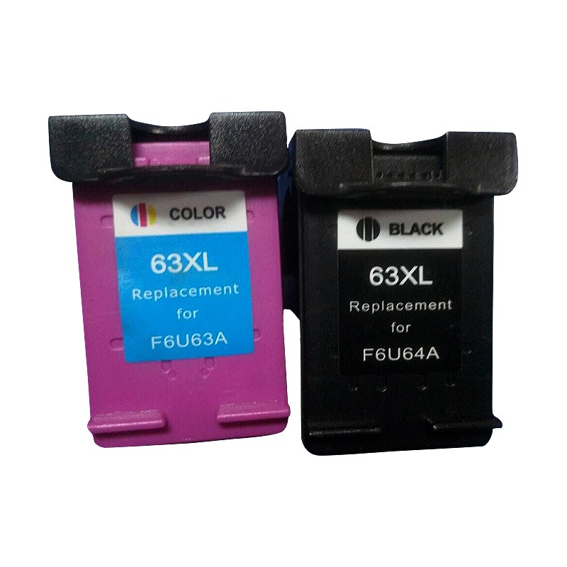 Remanufactured ink cartridge for HP 63XL BK/C