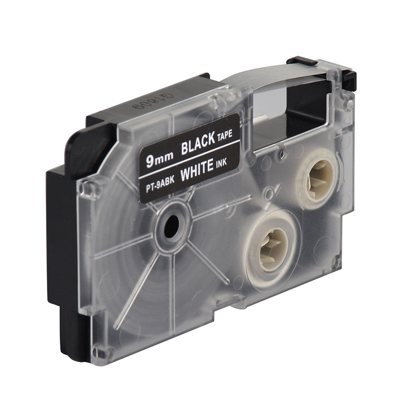 Compatible label tape for Casio XR-9ABK1