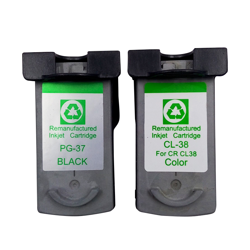 Remanufactured ink cartridge for Canon PG37/CL38