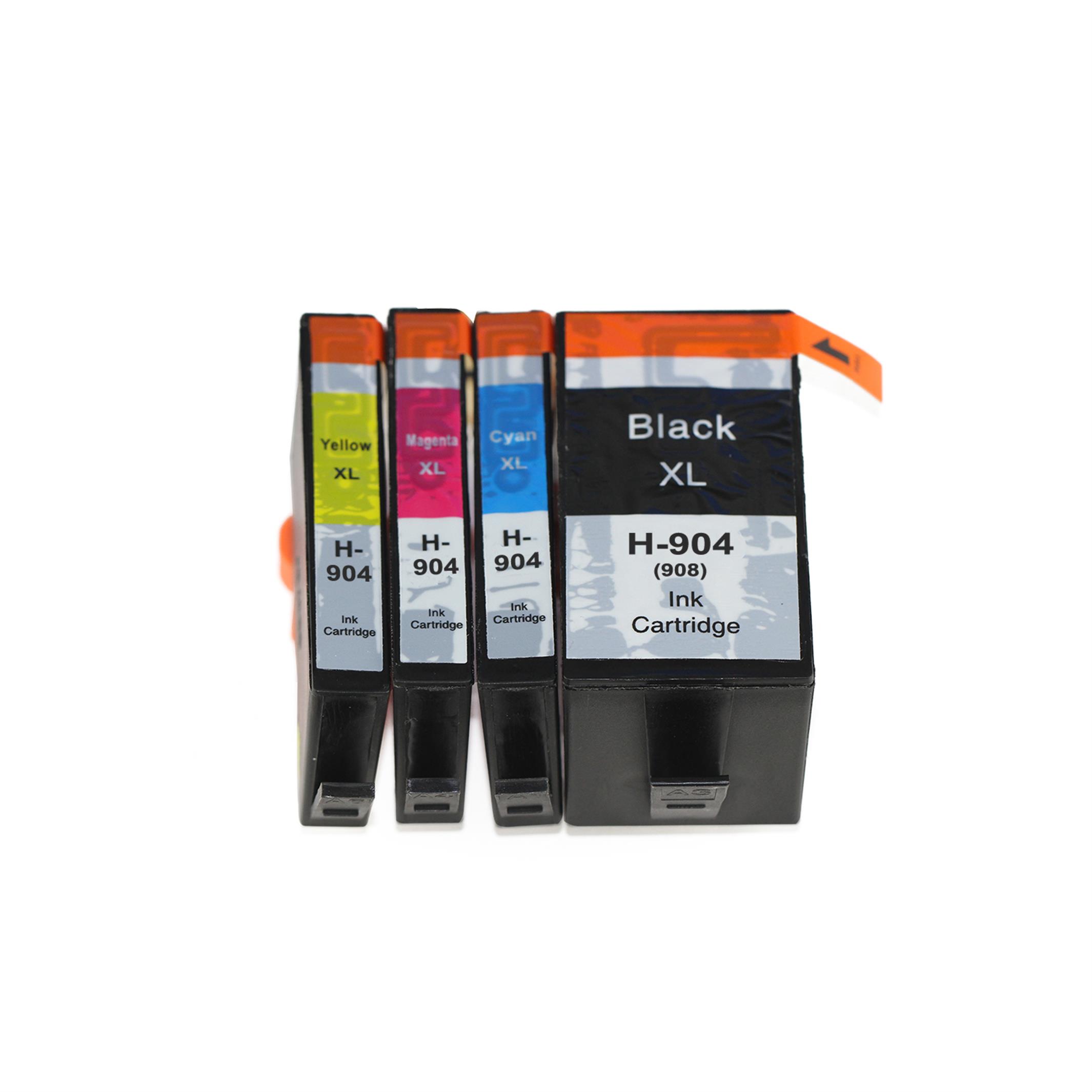 New Compatible Inkjet Cartridge for HP904(908)XL BK  HP904XL C/M/Y