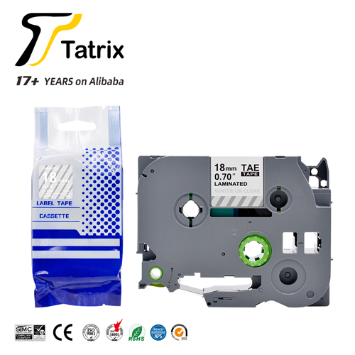 TZ145 TZe145 TZ-145 TZe-145 18mm White on Clear Laminated Label Tape Cartridge for Brother