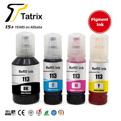 T113 C13T06B140 Pigment black ink bottle Color Water Based Bottle Refill Bulk Ink for Epson