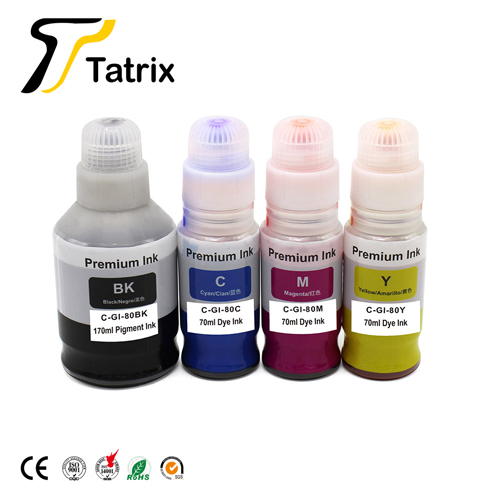 GI-80 bottle ink GI80 tinta ink Compatible Water Based Bulk Bottle Refill Ink for Canon GM2080 G7080