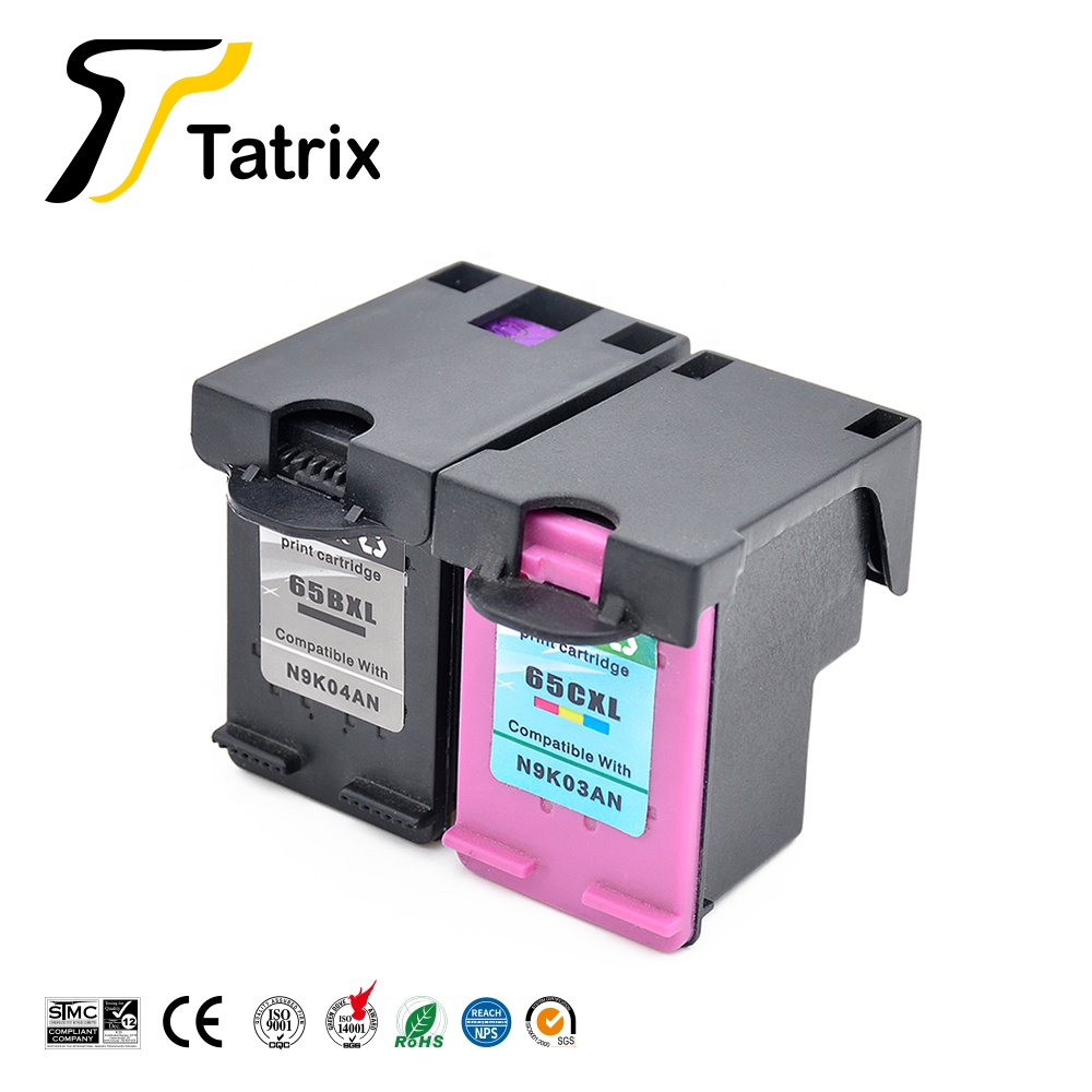 Premium for hp 65XL ink cartridge remanufactured Color Inkjet Ink Cartridge for HP Deskjet 3723 Prin