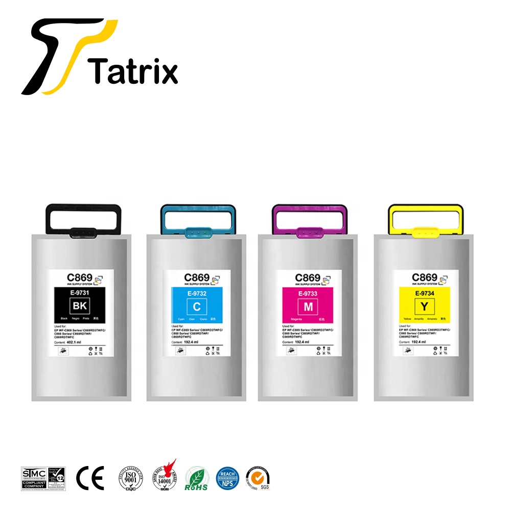 T973 T9731 T9732 T9733 T9734 Color Compatible Ink Bag Cartridge for Epson WF-C 860 WF-C 869 Series